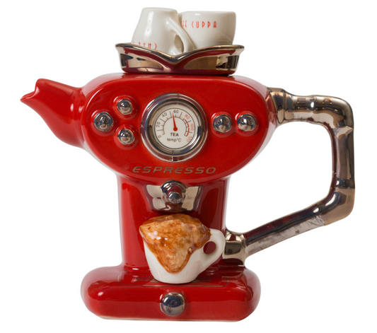 Ceramic Inspirations Red Espresso One Cup Teapot