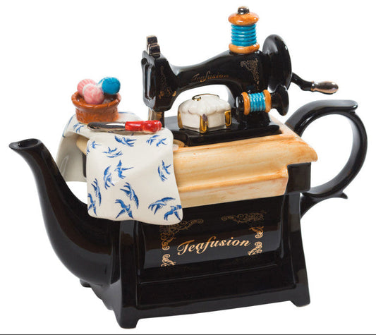 Ceramic Inspirations Sewing Machine Large Teapot