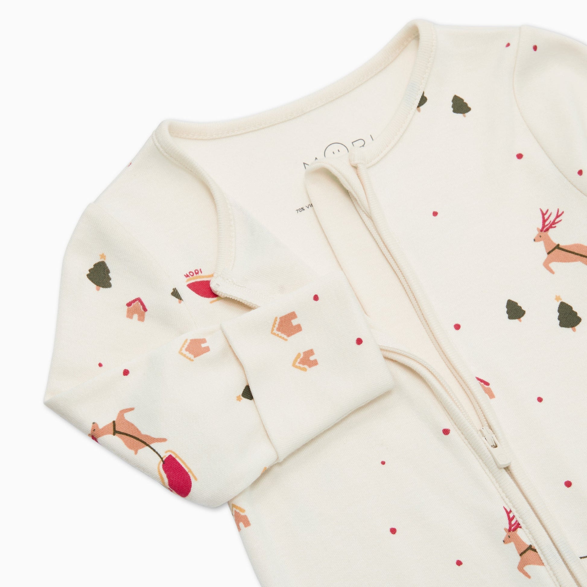 Festive Print Clever Zip Sleepsuit