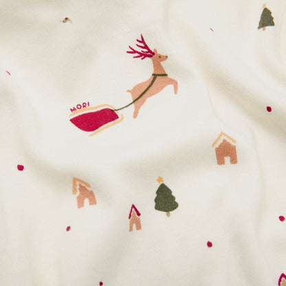 Festive Print Clever Zip Sleepsuit