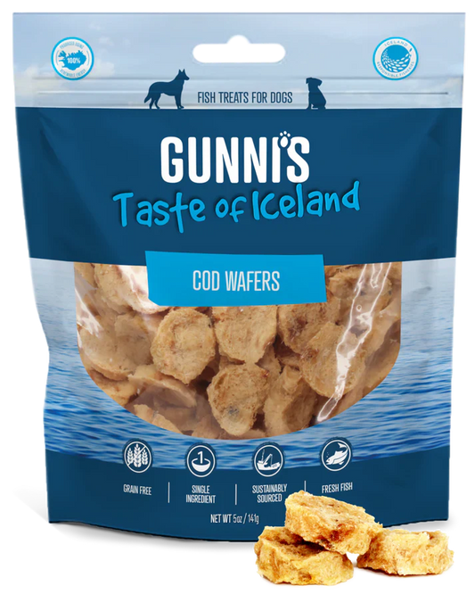 Gunni's A Taste Of Iceland Cod Wafers 5 Oz