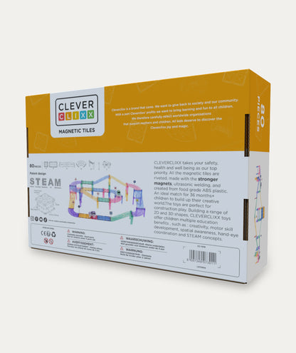 Cleverclixx Large Race Track Pastel 80 Pieces