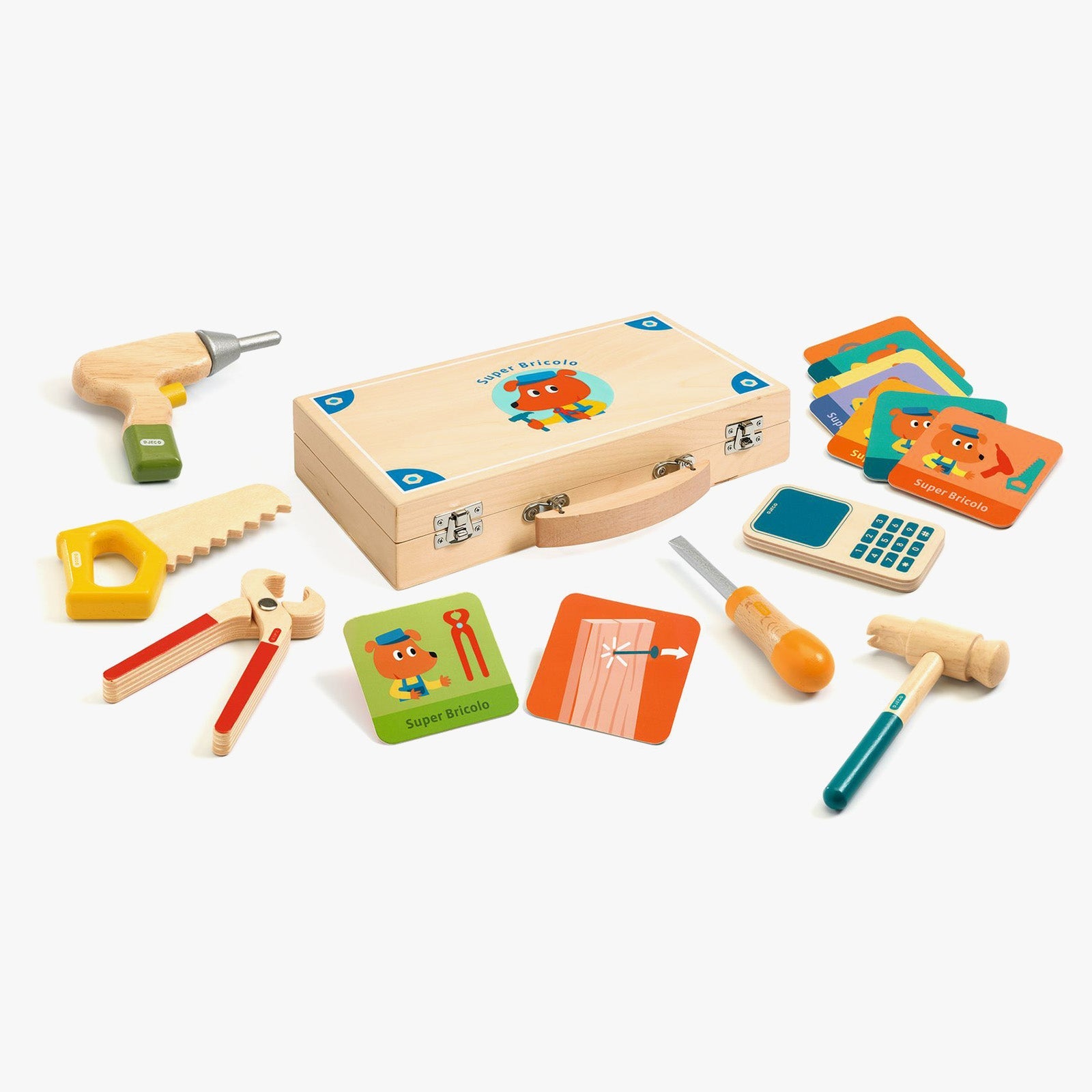 Djeco Super Bricolo Wooden Tools Set