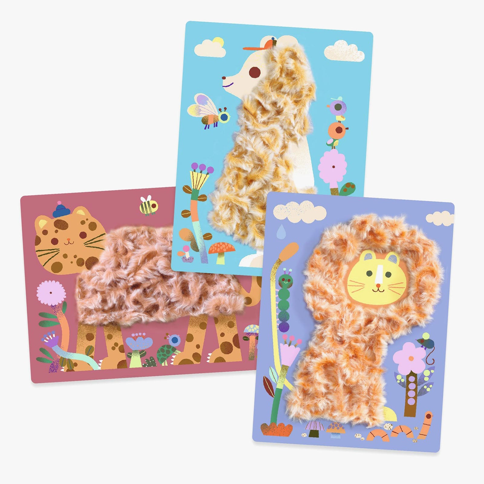 Djeco Wool & Velcro Fluffy Friends Craft Set