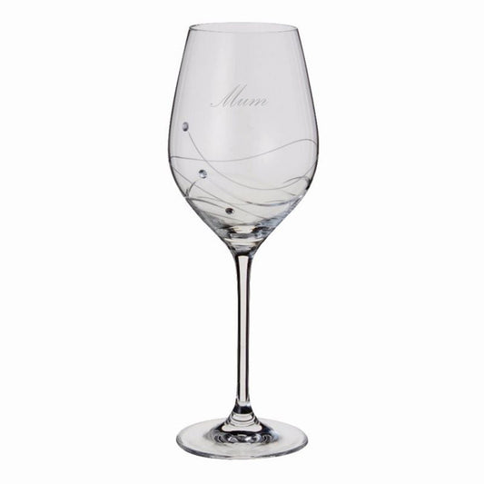 Dartington Glitz Single Wine Glass - Mum