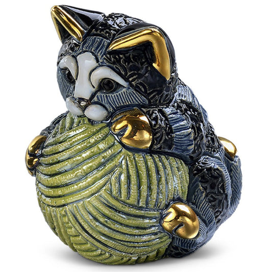 De Rosa Striped Kitten with Yarn