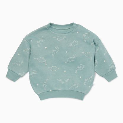 Dino Print Sweatshirt & Joggers Outfit