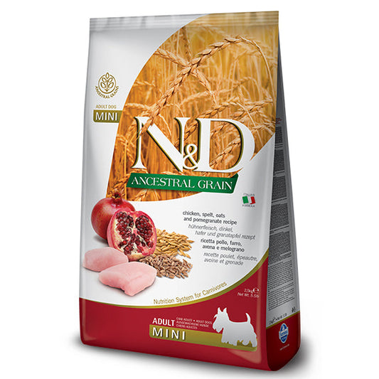 Farmina N&D Ancestral Grains for Adult Mini Breeds Dry Dog Food