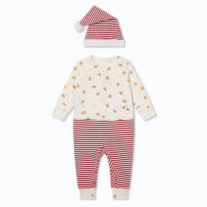 Festive Jumpsuit & Elf Hat Set