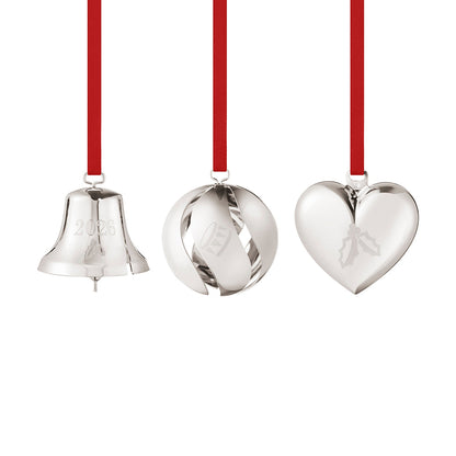 Georg Jensen 2026 Palladium Ornament Set of 3