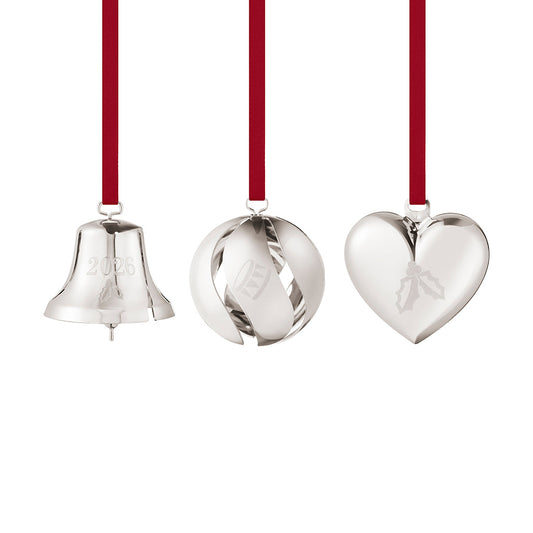 Georg Jensen 2026 Palladium Ornament Set of 3