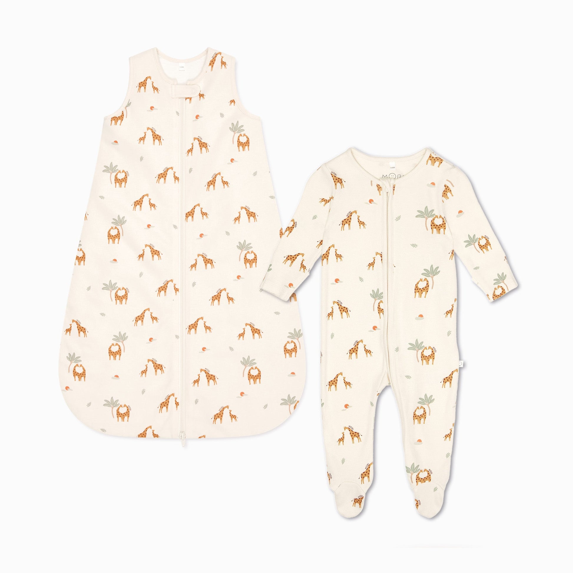 Giraffe Print Front Opening Bedtime Set 1.5 TOG