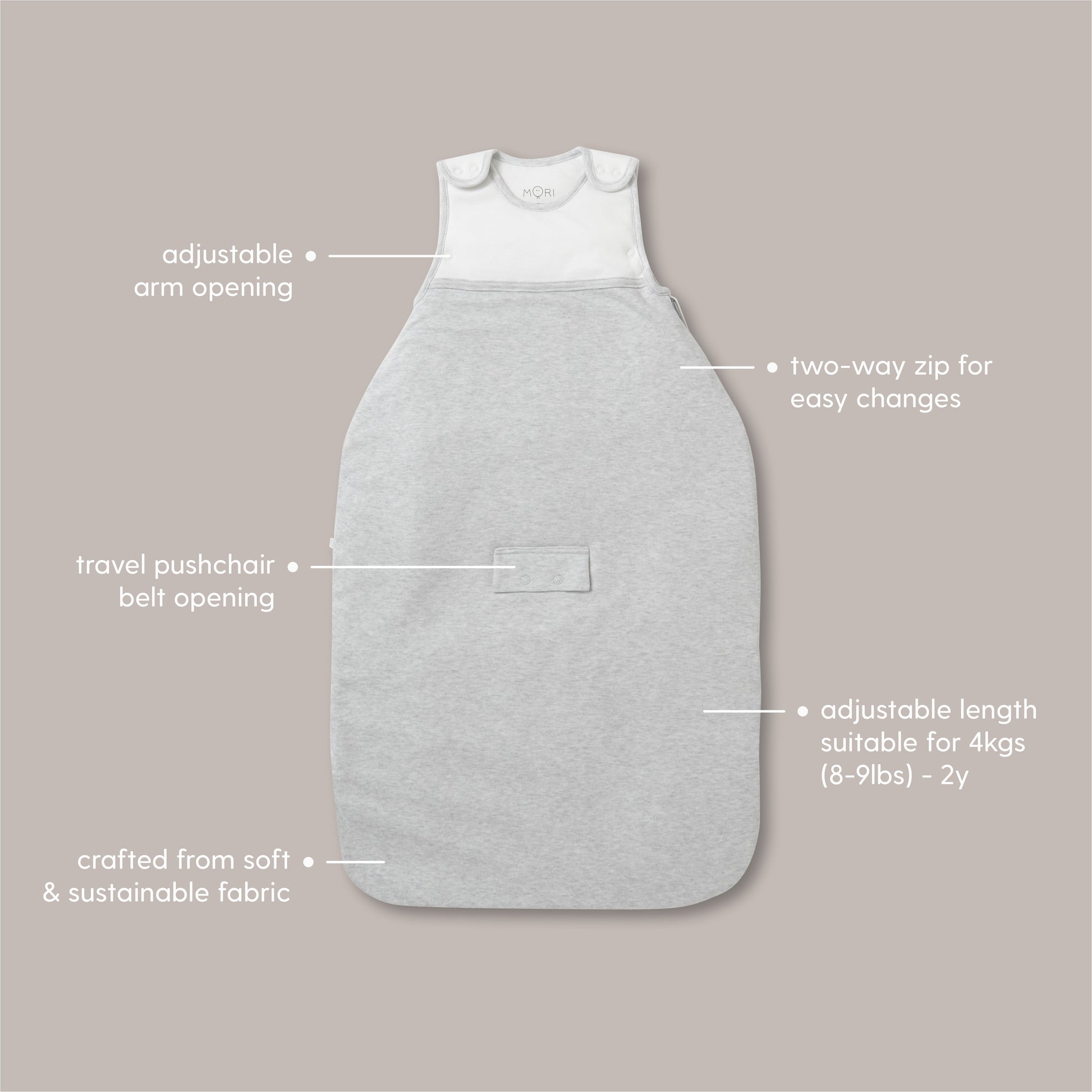 Clever Winter Sleeping Bag 2.5 TOG - Blush Stripe