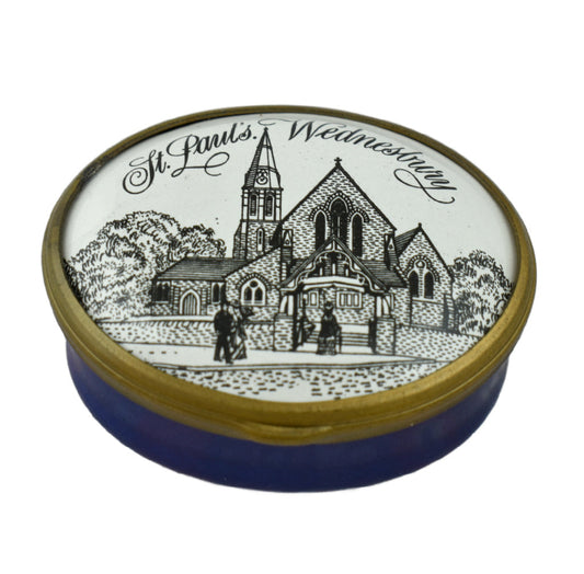 Halcyon Days Centenary of St Paul's Wednesbury Enamel Box