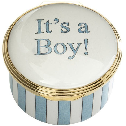 Halcyon Days It's A Boy Enamel Box