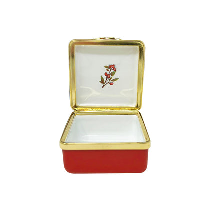 Halcyon Days Woodland Hedgehog in the Snow Enamel Box