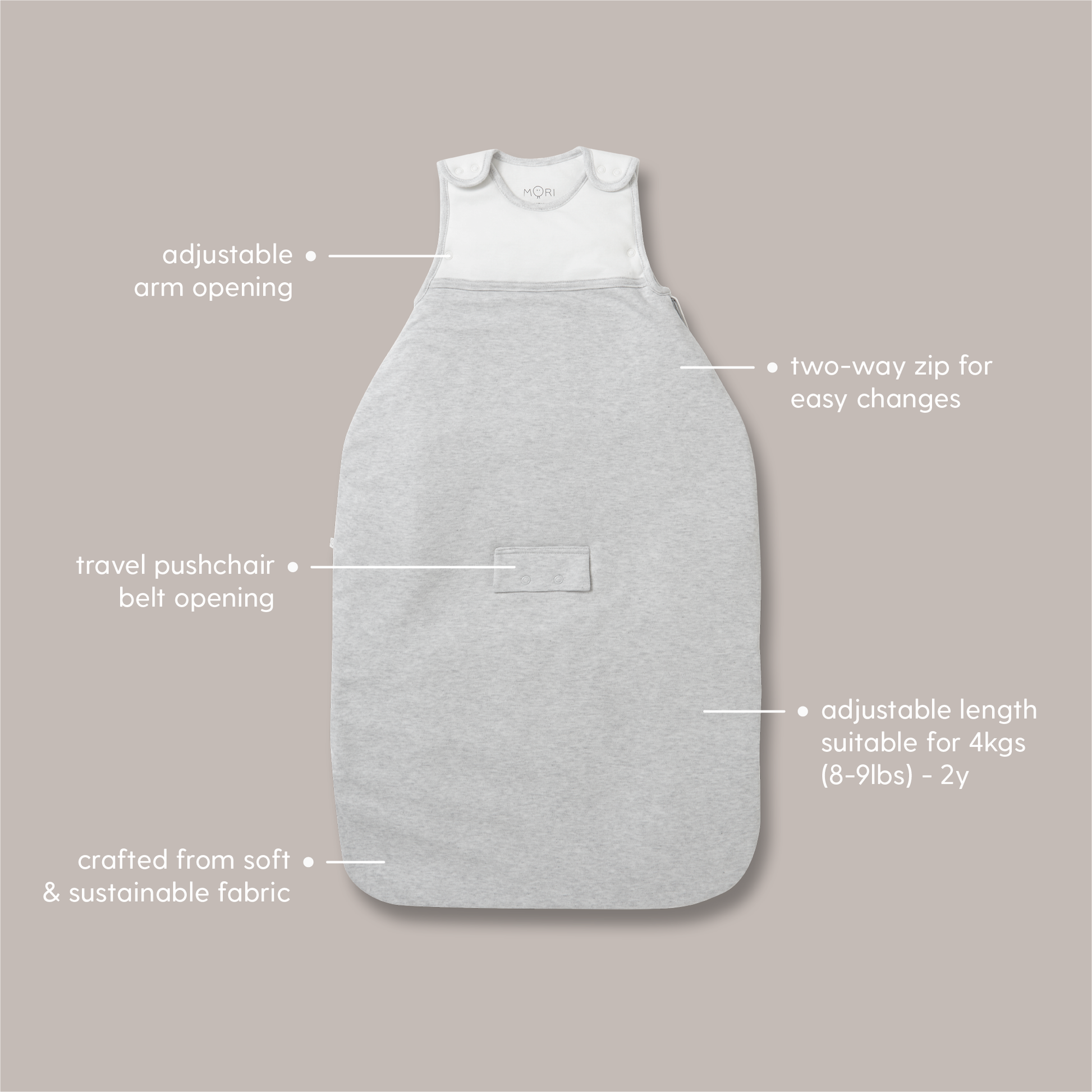 Bear Print Clever Year Round Sleeping Bag 1.5 TOG