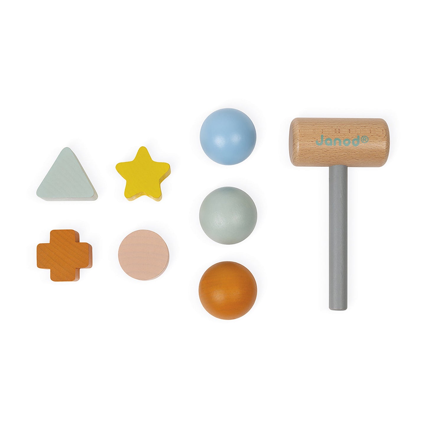 Janod Sweet Cocoon Wooden TapTap & Shape Sorter