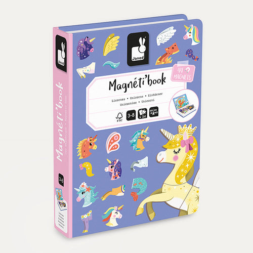 Janod Magnetibook Educational Toy - Unicorn