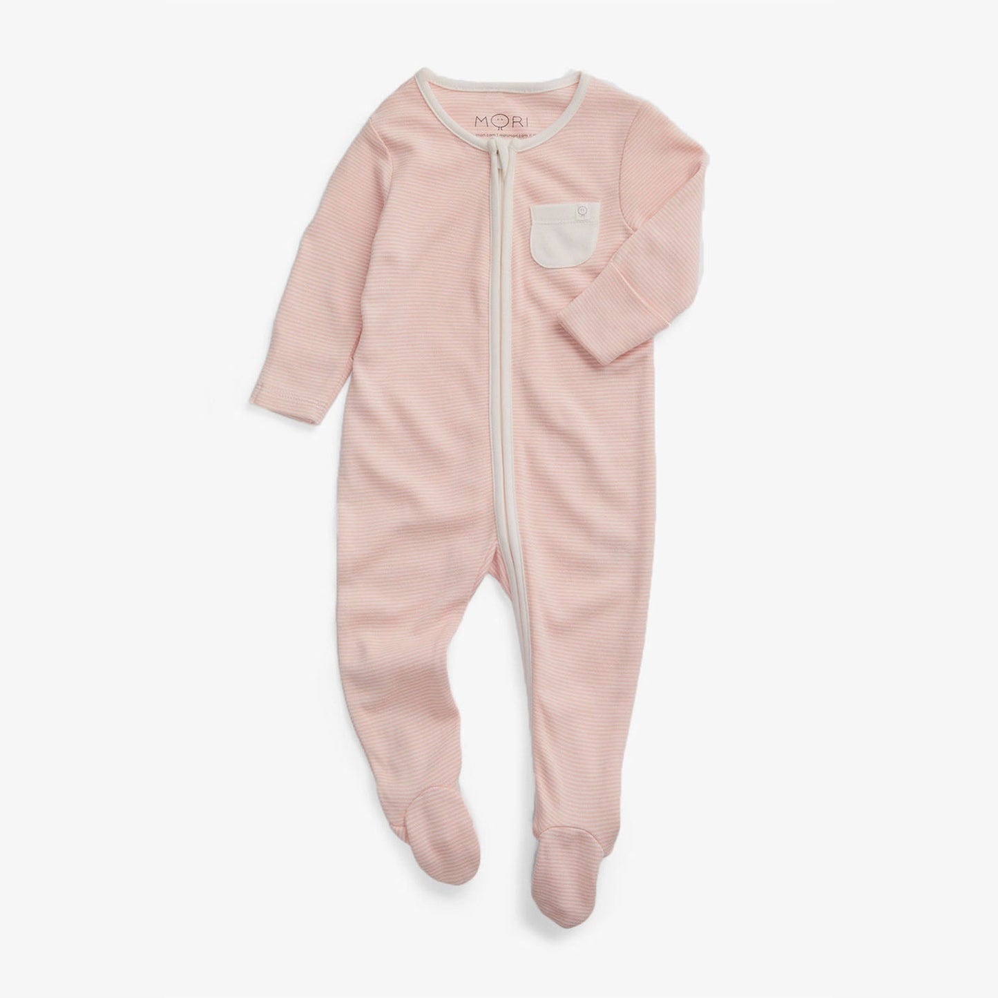 Clever Zip Sleepsuit - Blush Stripe