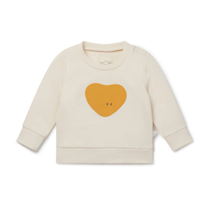 Heart Sweatshirt & Ribbed Leggings Outfit