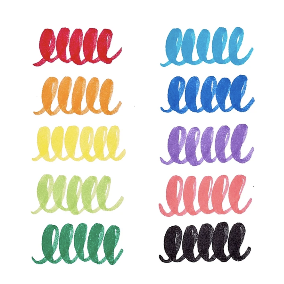 Big Bright Brush Markers - set of 10