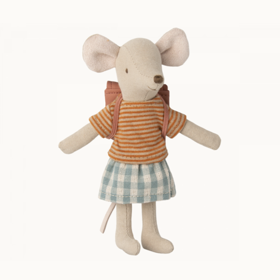 Big Sister with Bag -Tricycle Mouse  - old rose