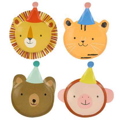 Animal Parade Die Cut Plates (pk8)