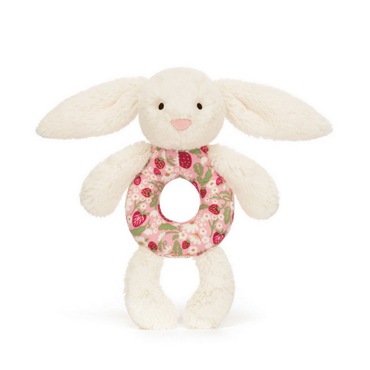 Blossom Cream Bunny 'Berry' Ring Rattle