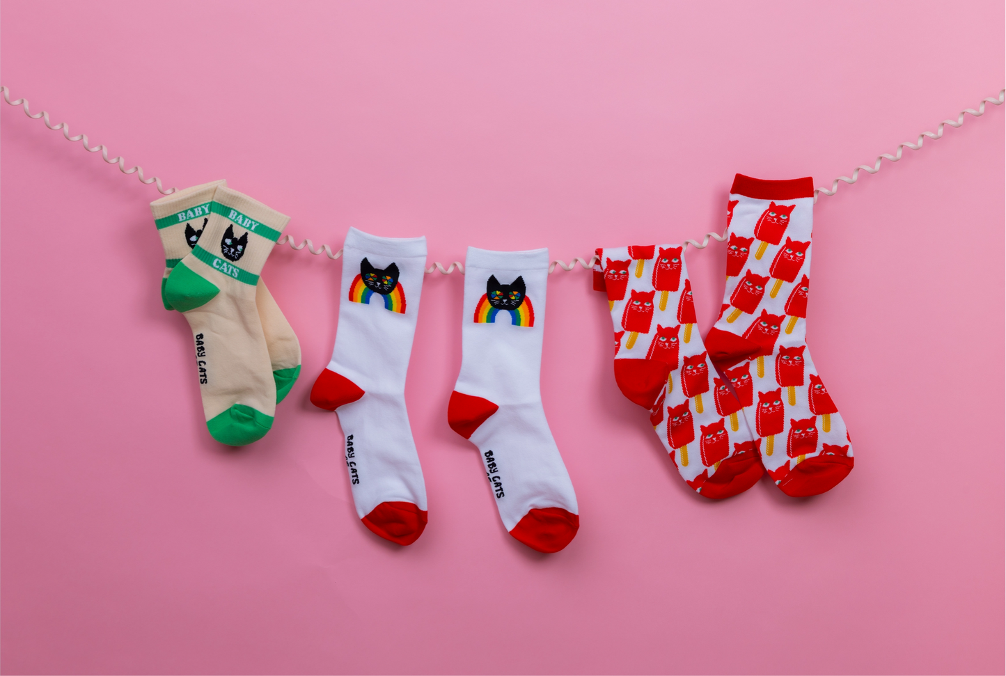 Adult Rainbow Cat Socks