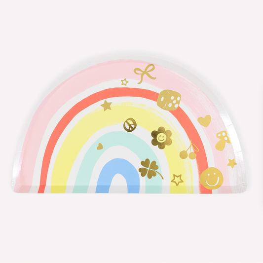 Charm Party Rainbow Plates (x8)