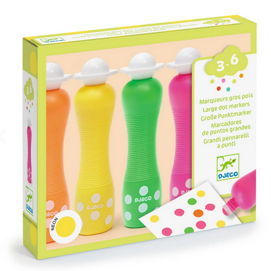 4 Foam Markers - Neon