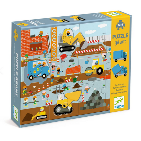 Construction Site Giant Floor Jigsaw Puzzle -12pcs