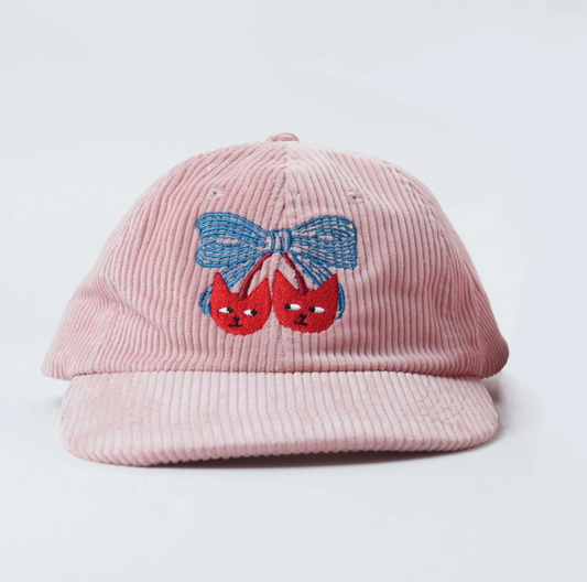 Adult Cherry Cat Corduroy Hat