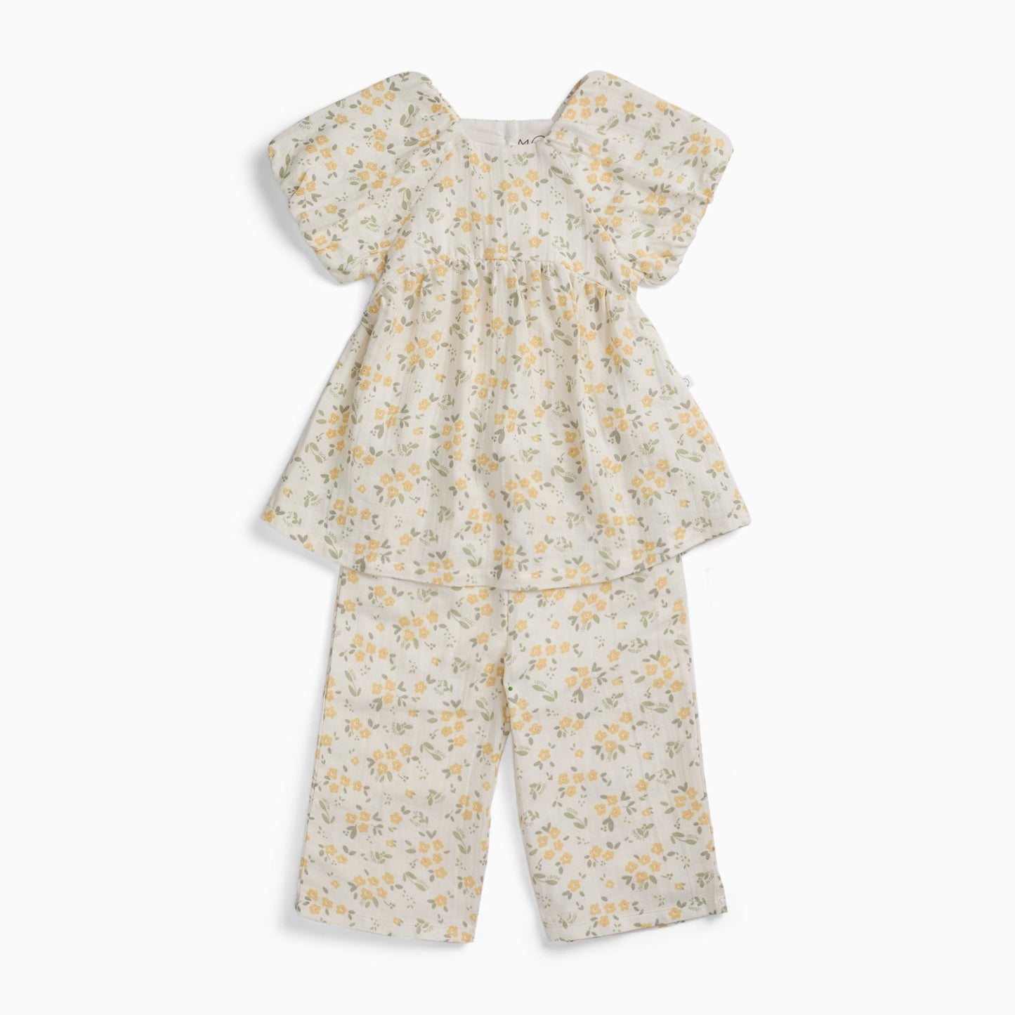Floral Muslin Blouse & Trousers Outfit