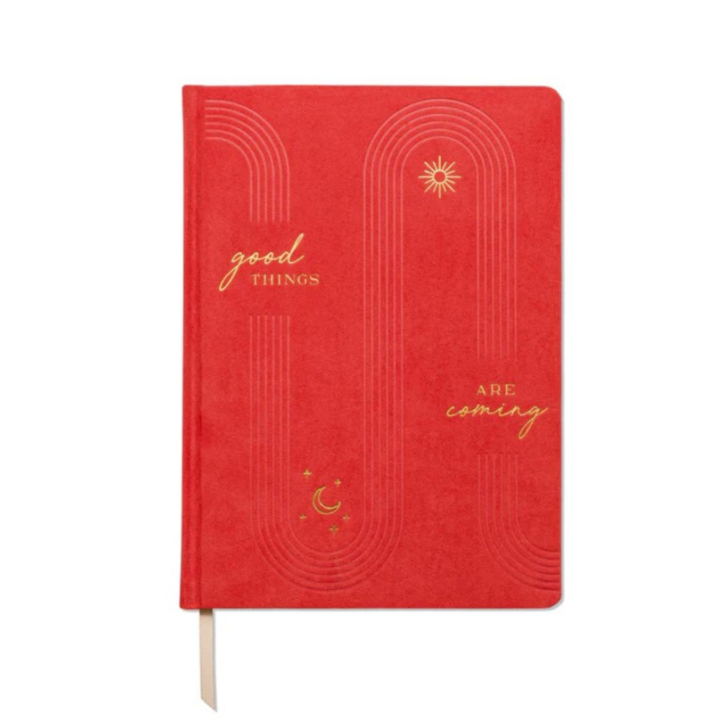 JUMBO BOOKCLOTH JOURNAL - GOOD THINGS ARE COMING