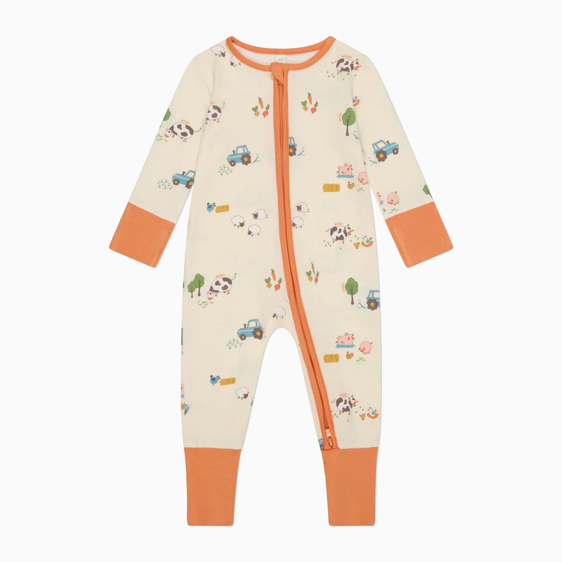 Farmyard Clever Zip Sleepsuit
