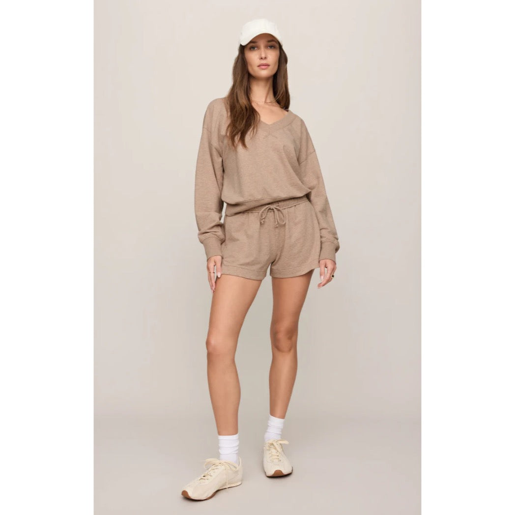 Z SUPPLY - EVERYDAY FRENCH TERRY V-NECK | Heather Ash