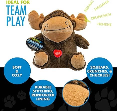 Caitec Inc - Small Chuckles 2.0 Moose Dog Toy