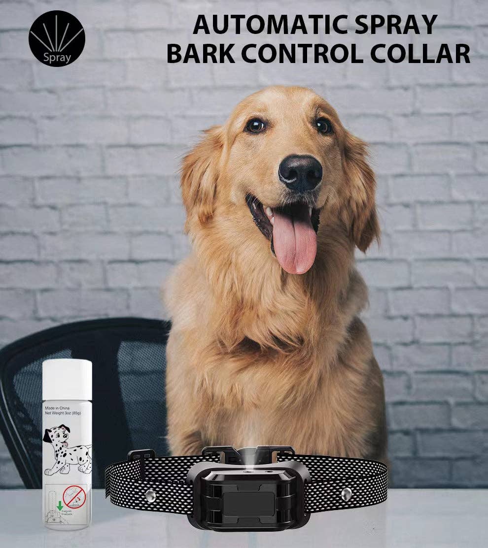 Pet Life - Pet Life ® Bark-Myst 3-Level Sensitivity of Spray and Tone Anti-Bark Dog Collar
