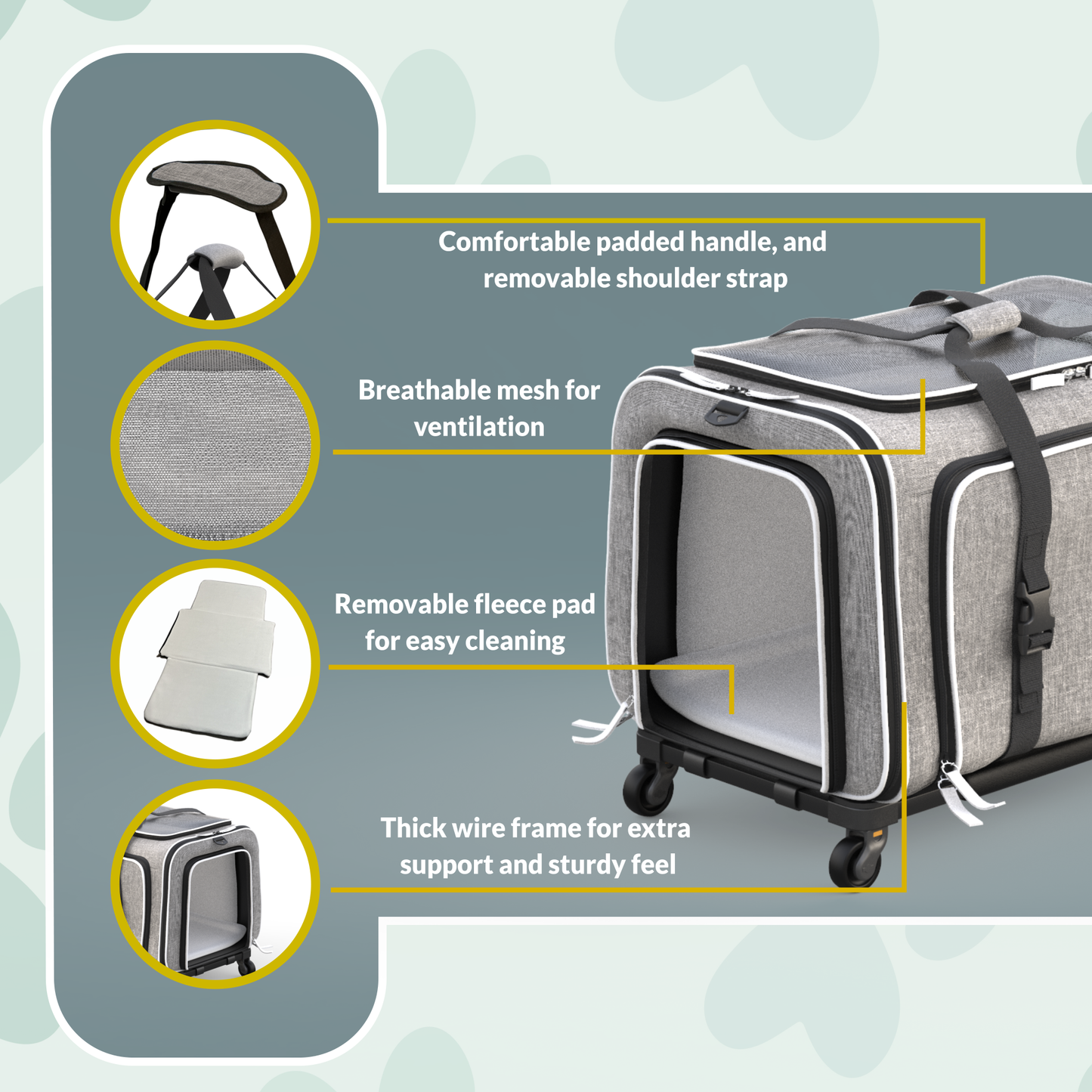 Katziela - Katziela Rolling Rover Airline Compliant Expandable Wheeled Pet Carrier