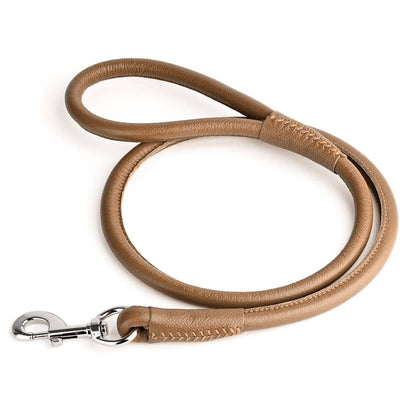 Dogline - Soft Leather Round Lead