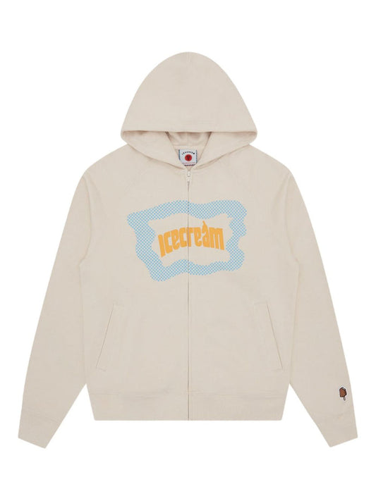 Block Logo zip-up hoodie