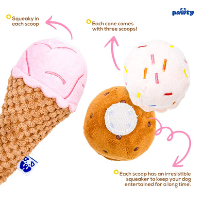PAWTY Dog Toys - PAWTY's Ice Cream Interactive Dog Toy