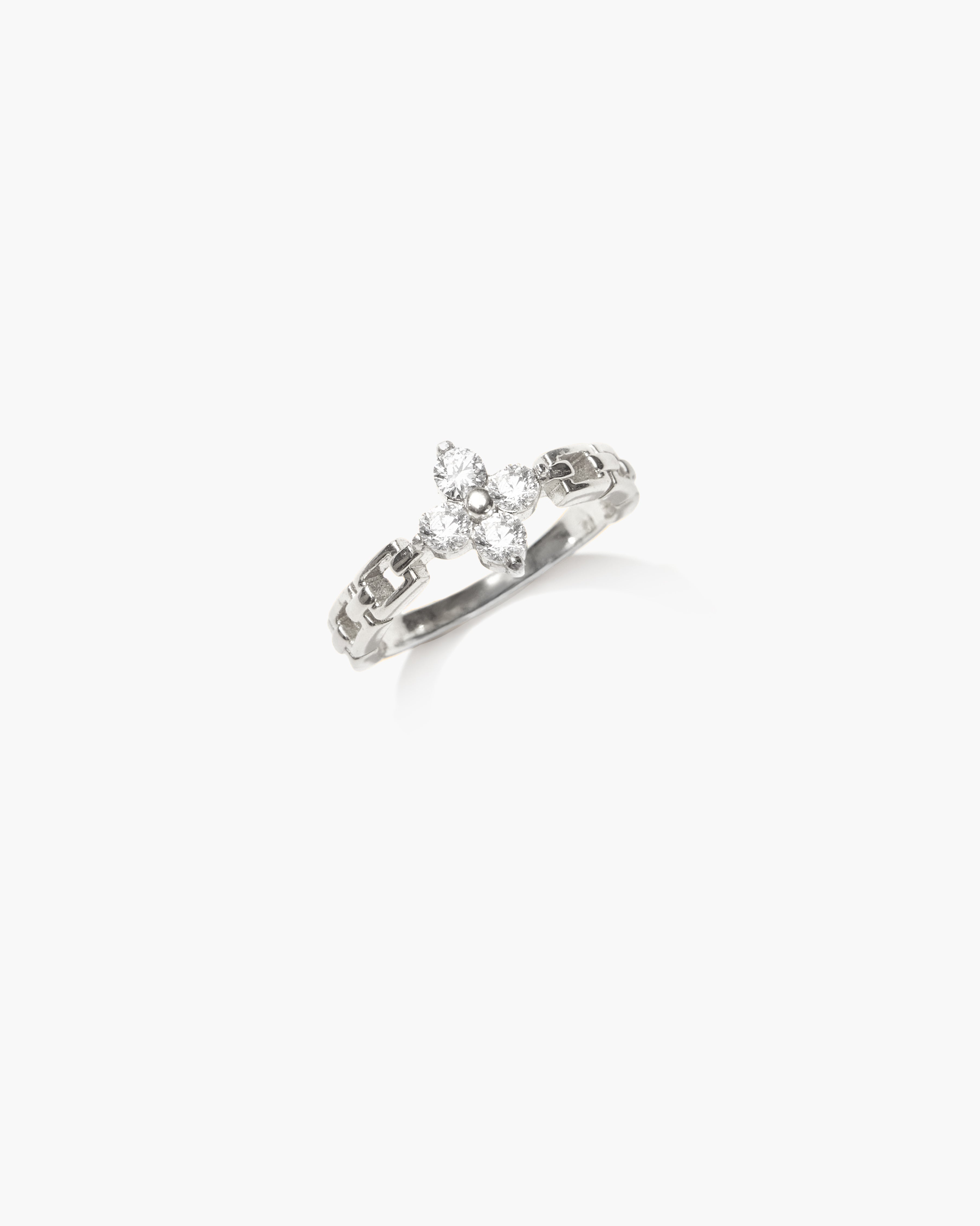 Lucky Clover Ring in Silver