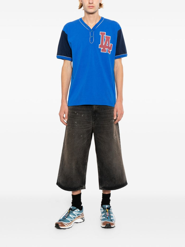 contrast-trim short-sleeve T-shirt