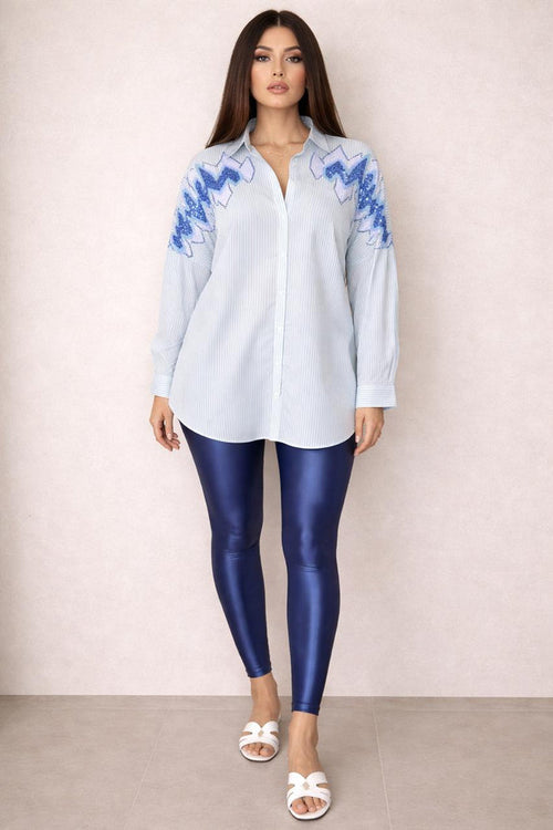Cotton sequin shirt