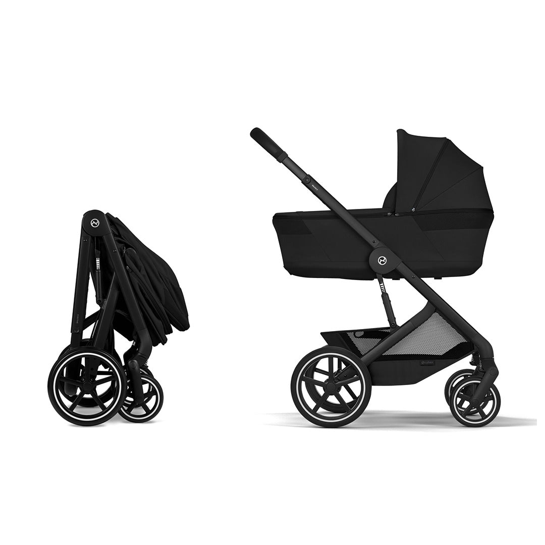 CYBEX Balios S Lux Pushchair + Fold Carry Cot - Moon Black