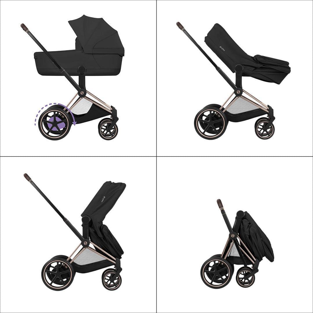 CYBEX e-PRIAM Fold Cot Ultimate Travel System Bundle - Comfort