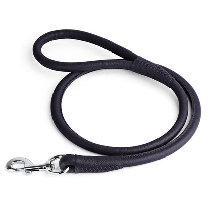 Dogline - Soft Leather Round Lead